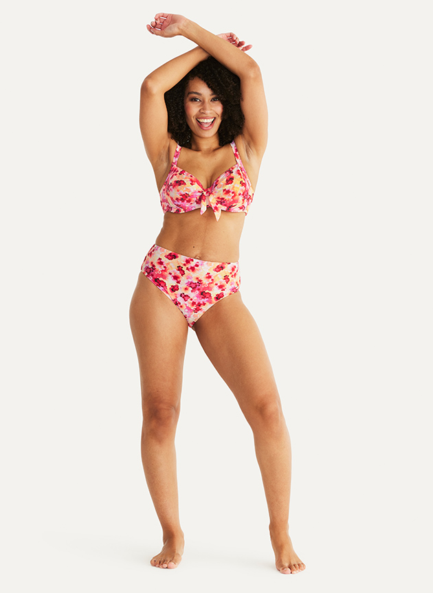 Cuba  Bikinihose mit hoher Taille, Pink crush