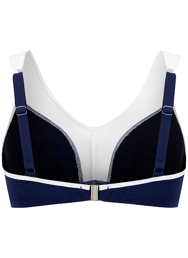 Bikini top, Adamo Swimwear Blau/Weiß